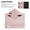 thumbnail image 4 of Handbag Case for iPad 10 Gen 10.9 inch 2022,ipad 10th Generation Case with Pencil Holder, Folio Stand PU Leather Crossbody Shoulder Hand Strap Card Pockets Magnetic Envelope Wallet Cover,Pink, 4 of 7