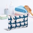 thumbnail image 3 of Bolsa de cosméticos de lona con estampado de monedero para mujer, de maquillaje de viaje (oso polar) Likrtyny Para Estrenar, 3 of 5