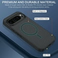 thumbnail image 6 of RHEA- For Google Pixel 9 Pro Xl Case Carbon Fiber [Magsafe Fit] Shockproof Slim Cover, 6 of 6