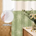 thumbnail image 2 of No Hook Shower Curtain, Sage Green Palm Shower Curtains for Bathroom with See Through Top Window, Summer Tropical Coconut Trees Waterproof & Washable Bath Curtain Standard 72"x72", 2 of 5