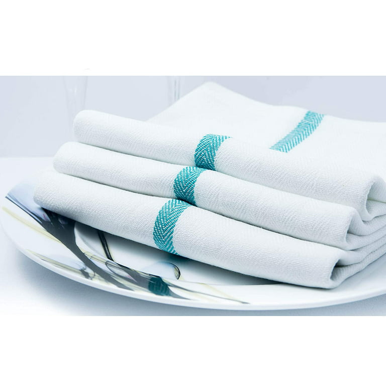 Urban Villa Kitchen Towels (20x30 Inches 6 Pack) Extra Large Premium Dish  Towels for Kitchen Blue & White Dish Cloths Highly Absorbent 100% Cotton