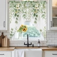 thumbnail image 6 of Spring Eucalyptus Leaves Swag Valances for Windows 2 Pack, Kitchen Window Curtains 36 Inch Length, Green Summer Botanical Privacy Swag Curtains for Living Room/Bathroom with Rod Pocket 36"x36", 6 of 8