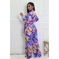 thumbnail image 4 of Floral Multi Color Jumpsuit (S, MultiPurple), 4 of 7