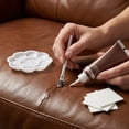 thumbnail image 3 of Leather Repair Kit, Brown 0.7 Ounce Set for Car Seats, Furniture Upholstery, Scratch and Tear Fix, 3 of 3