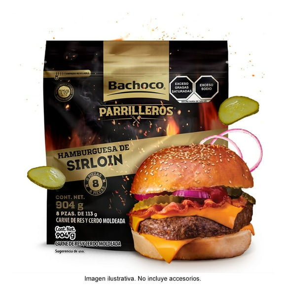 Hamburguesa Sirloin Parrilleros Bachoco 904g