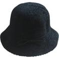 thumbnail image 5 of CoCopeaunts Bucket Hats for Women Autumn Winter Fashion Bow Lacing Strap Sweet Dome Basin Hat Solid Color Warm Fisherman Hat, 5 of 8