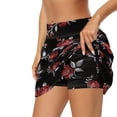 thumbnail image 5 of Uorisango Red Rose Women's Athletic Golf Skorts Skirts Lightweight Versatile Running Sports Pickleball Skirt for Women Fashionable with Shorts Underneath Workout Sports Daily Wear, 5 of 7