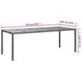 thumbnail image 4 of vidaXL Garden Table Black 250x100x75 cm Poly Rattan, 4 of 4