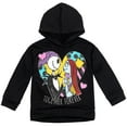 thumbnail image 3 of Disney Nightmare Before Christmas Jack Skellington Sally Big Girls Fleece Hoodie and Leggings Outfit Set Toddler to Big Kid, 3 of 5