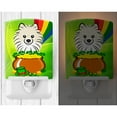 thumbnail image 2 of Caroline's Treasures BB1951CNL Pomeranian St. Patrick's Day Ceramic Night Light, 6x4x3", multicolor, 2 of 2