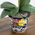 thumbnail image 5 of Nearly Natural 26in. Artificial Double Orchid Arrangement in Handmade Mexican Talavera Ceramic Planter, 5 of 8