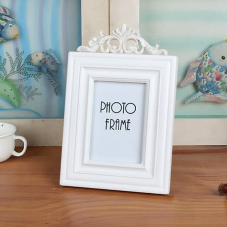Joyfeel Clearance Retro Wooden Photo Frames with Glass Surface Decorations 3/5/6/7 Cun White