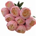 thumbnail image 4 of 10 Head Simulation Flower Bouquet For Home Decor For Weddings Light Blue Dark Rosy Rosy Red Decorative Arrangement, 4 of 7