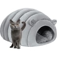 thumbnail image 1 of Cálida perrera para gatos con cúpula suave, cama para gatitos, perrera, acogedora cesta para perros, cama interior para mascotas, saco de dormir con cojín extraíble para cachorros y animales pequeños, 1 of 5
