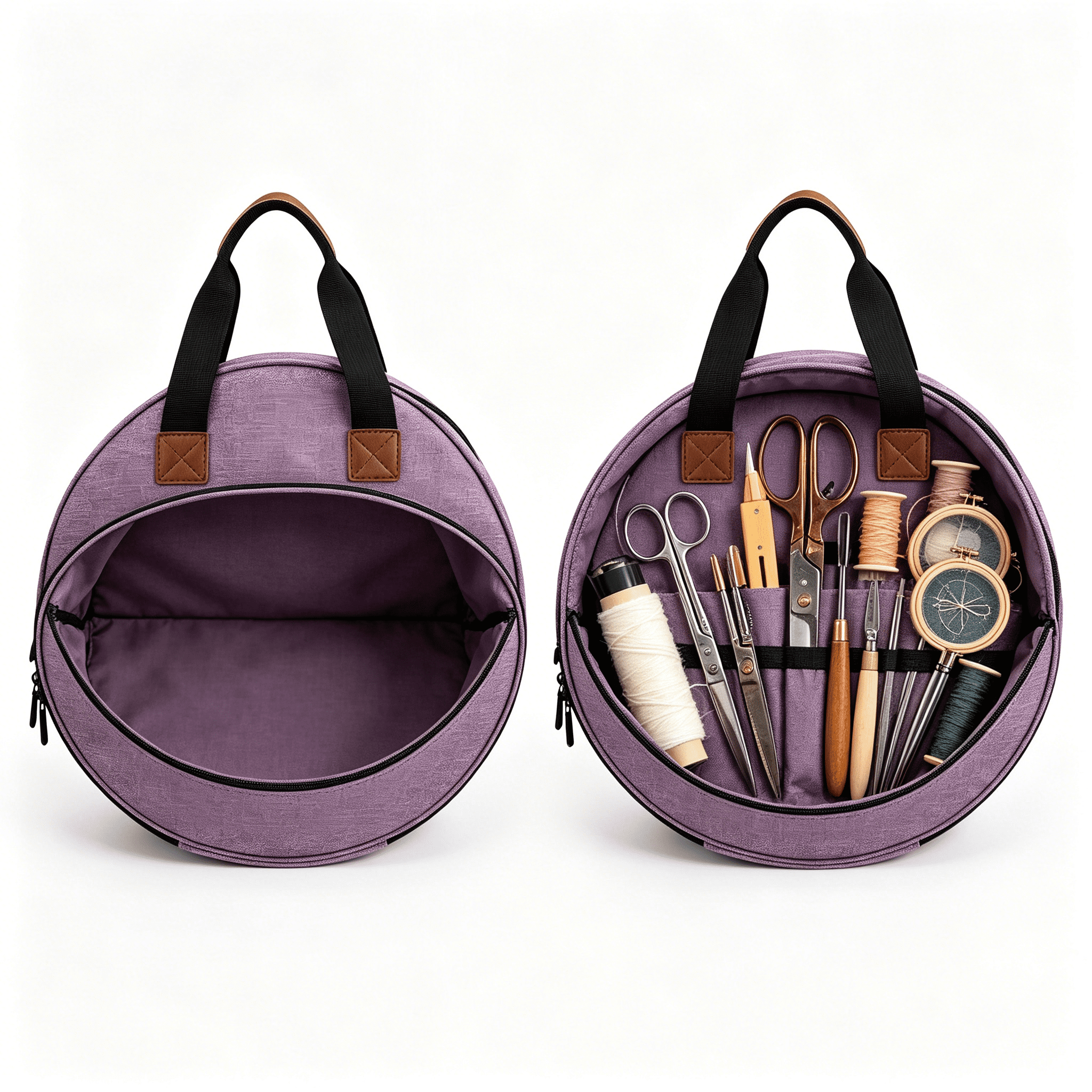 GASTROPOD 2026 New Embroidery Bag,Portable Embroidery Bag Storage,Craft Organizers for Embroidery Hoops,Floss,Stitch Supplies and Sewing Tools