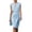 Light Blue, variant on MaFYtyTPR Summer Dress for Women 2026 Trendy Ladies Solid Round Neck Pleated Slim Keyhole Knee Length Dresses Women's Sleeveless Dress Black L