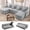 Gray+USB+Desktop, variant on Aukfa 100" U-Shape Storage Sectional Sofa Convertible Sofa Bed for Living Room, 2 Ottoman&Pillows, Linen, Gray