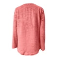 thumbnail image 5 of Besolor Womens Fuzzy Sherpa Fleece Sweaters Casual V Neck Sweatshirt Pullover Loose Cozy Winter Loungewear with Pockets, 5 of 5