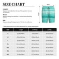 thumbnail image 6 of Naloa Teal Turquoise Men's Short Pajama Pants, Lounge Comfort Shorts with Elasticized Waistband and Side Pockets - XX-Large, 6 of 9