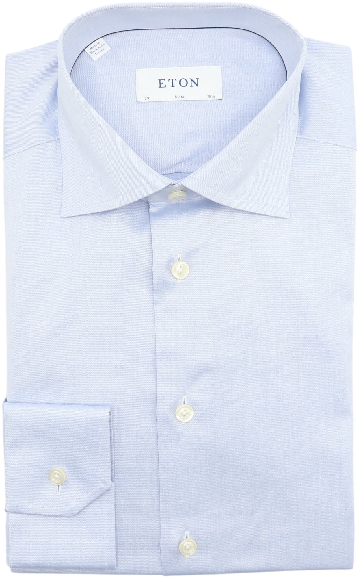 Eton Men's Blue Slim Fit Signature Twill Dress Shirt 3915.5 (M