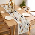 thumbnail image 3 of Yellow Diamond Table Runner - 36 Inch Long, Kitchen Dining Table Runner Dresser Scarves, Modern Geometric Middle Century Beige Farmhouse Decor for Coffee Tables Wedding Party Banquet, 3 of 8
