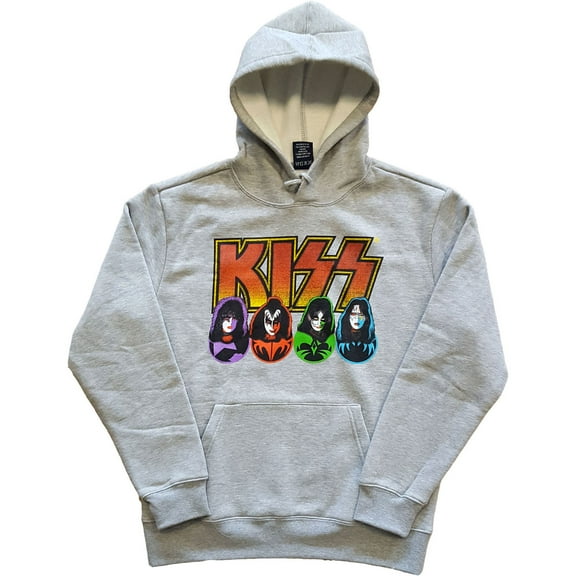 KISS Unisex Pullover Hoodie Sweatshirt Logo, Faces & Icons (XX-Large)
