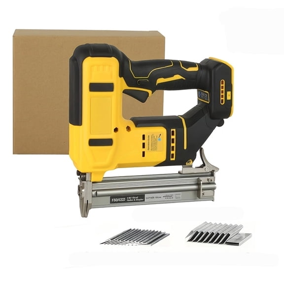 HELMSHAR Compatible with 20V Battery, 2-In-1 Cordless Brad Nailer And Staple Gun(Tool Only, No Battery), Brushless, for Woodworking