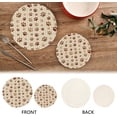 thumbnail image 3 of SKYSONIC Brown Golden Dog Paw Pot Holders Trivets, 2 Pcs Heat Resistant Trivets,Puppy Stripes Cotton Thread Weave Mats for Hot Pads Pans Pot Bowl Teapot for Kitchen Decor, 3 of 7