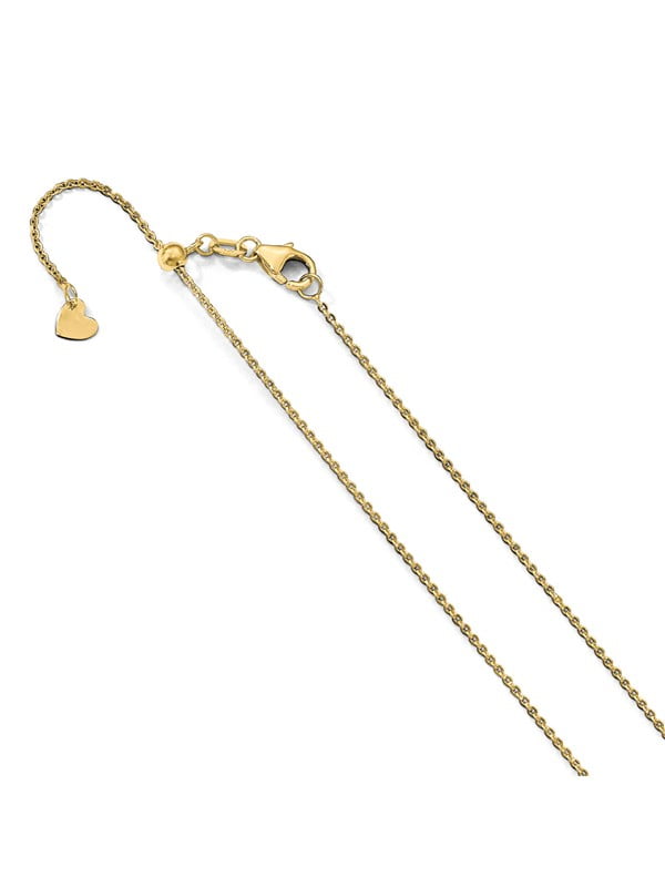 14K Yellow Gold 1.2mm Flat Cable 20 Chain 