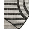 thumbnail image 4 of Unique Loom Outdoor Modern Collection Area Rug - Nyx (6' 1" Round Black and White), 4 of 10