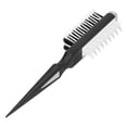 thumbnail image 2 of Peine para peinar el cabello, cepillo para peinar el cabello unisex multifunción de doble cara para barbería negro, 2 of 14