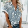 thumbnail image 1 of DPTALR Blouse Décontractée Imprimée à Manches Courtes pour Femmes, 1 of 4