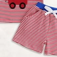 thumbnail image 4 of Toddler Boy Summer Outfit for 18-24 Months Boy Clothes Baby Boy Outfits 12-18 Months Baby Boy Clothes Dinosaur Toddler Summer Outfit Short Sleeve T-Shirt Tee Tops Shorts 2Pcs Set,A155-Red, 4 of 6