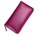 thumbnail image 1 of Cartera de bloqueo para mujer, cartera de material cuero con cremallera alrededor, de mano grande, monedero , tarjeta de crédito, organizado Rose Yinane Titular de pasaporte de viaje, 1 of 8