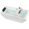 thumbnail image 3 of Vanity Art 59" x 30" Acrylic Freestanding Bathtub with Air Bubble System, VAB6821-S, 3 of 5