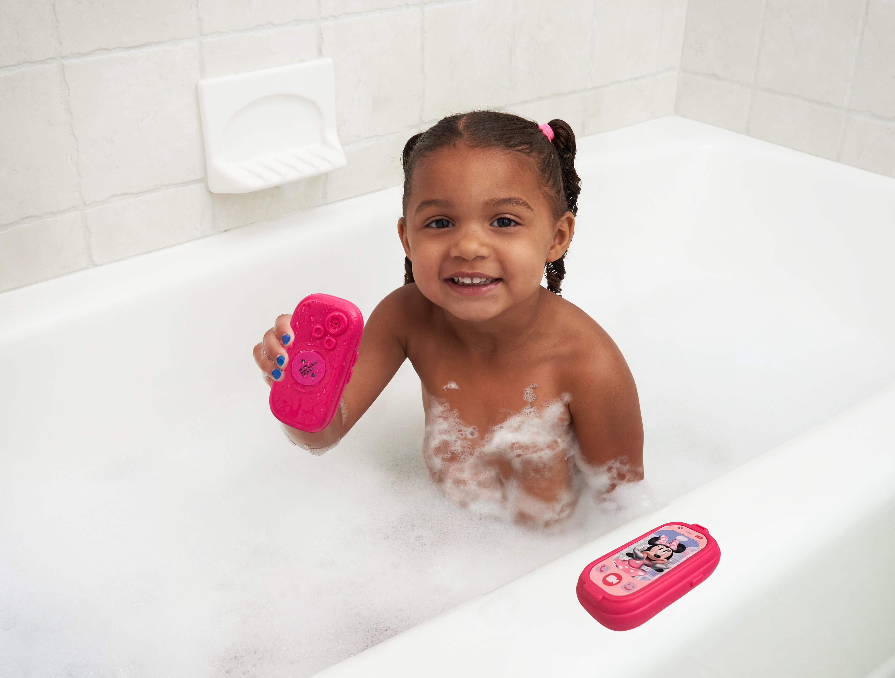(2 pack) Disney Minnie Light up Bath Squirter Cell Phone Toddler