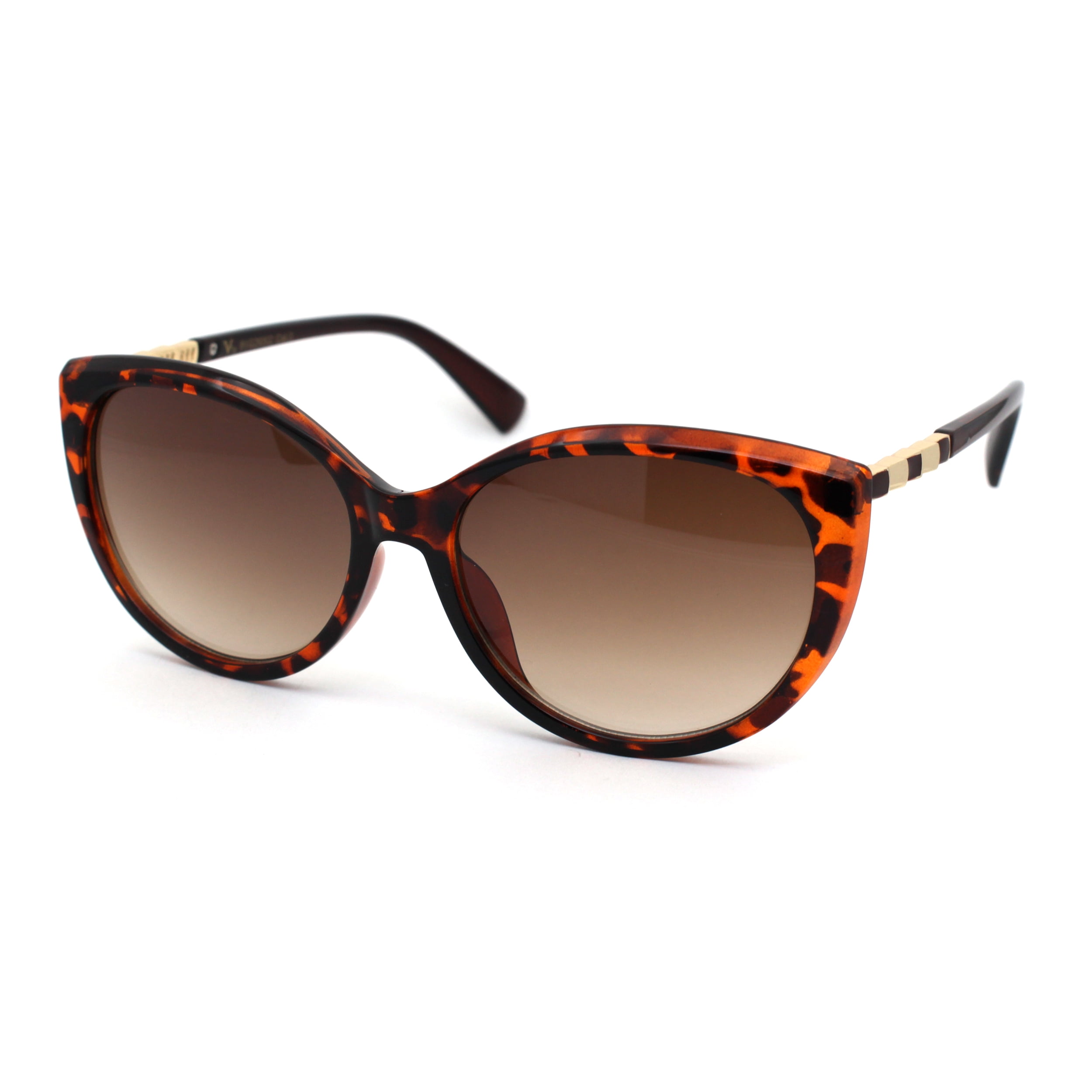 Womens 20s Mod Cat Eye Plastic Sunglasses Tortoise Brown Womens 20s Mod Cat Eye Plastic Sunglasses Tortoise Brown