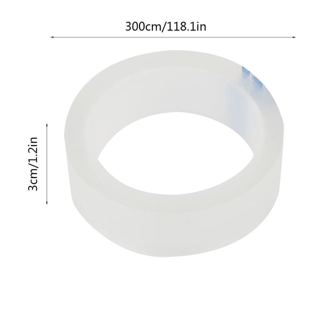 Tiras Impermeables Cinta Adhesiva Molde A Prueba Pegar Borde Piscina Sellado Brecha Fregadero Transparente Pegatinas Molde Alto Brillo (3x300cm) Amonsee NO
