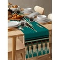 thumbnail image 3 of Green Southwestern Table Runner Vintage Boho Ethnic Geometric Tablerunners 13 x 36 Inch, Table Decorations Tabletop Scarf for Summer Gathering Holiday Farmhouse Kitchen Dining Decor, 3 of 6