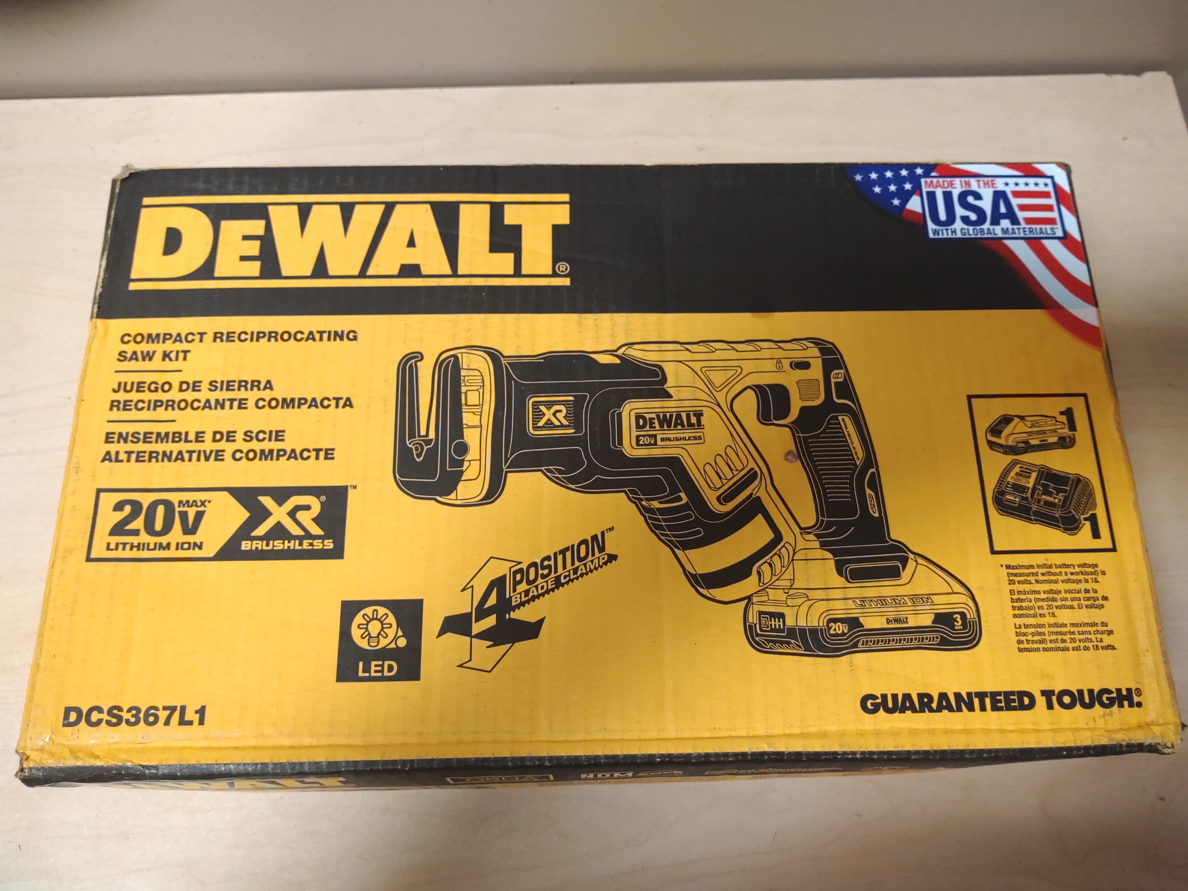 Dewalt Dcs367l1 20v Lith Ion Cordless Brushless Reciprocating Saw