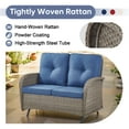 thumbnail image 6 of POCASSY 49.5 Inch Width Outdoor Glider Loveseat, All Weather Wicker Rattan Patio Glider Love Seat for Porch Deck Garden, Blue, 6 of 9