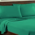 thumbnail image 4 of BNM 800 TC Cotton Blend Bed Sheet Set, California King, Hunter Green, 4 of 6