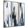 thumbnail image 3 of Empire Art Direct Blue Shadows Textured Metallic Hand Painted Triptych Wall Art, 20" x 60" x 1.5" each, Ready to Hang, 3 of 13