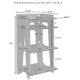 thumbnail image 5 of Crosley Furniture Soho Soporte para tocadiscos, consola multimedia con almacenamiento de vinilo, organizador moderno para el hogar, caoba, 5 of 5