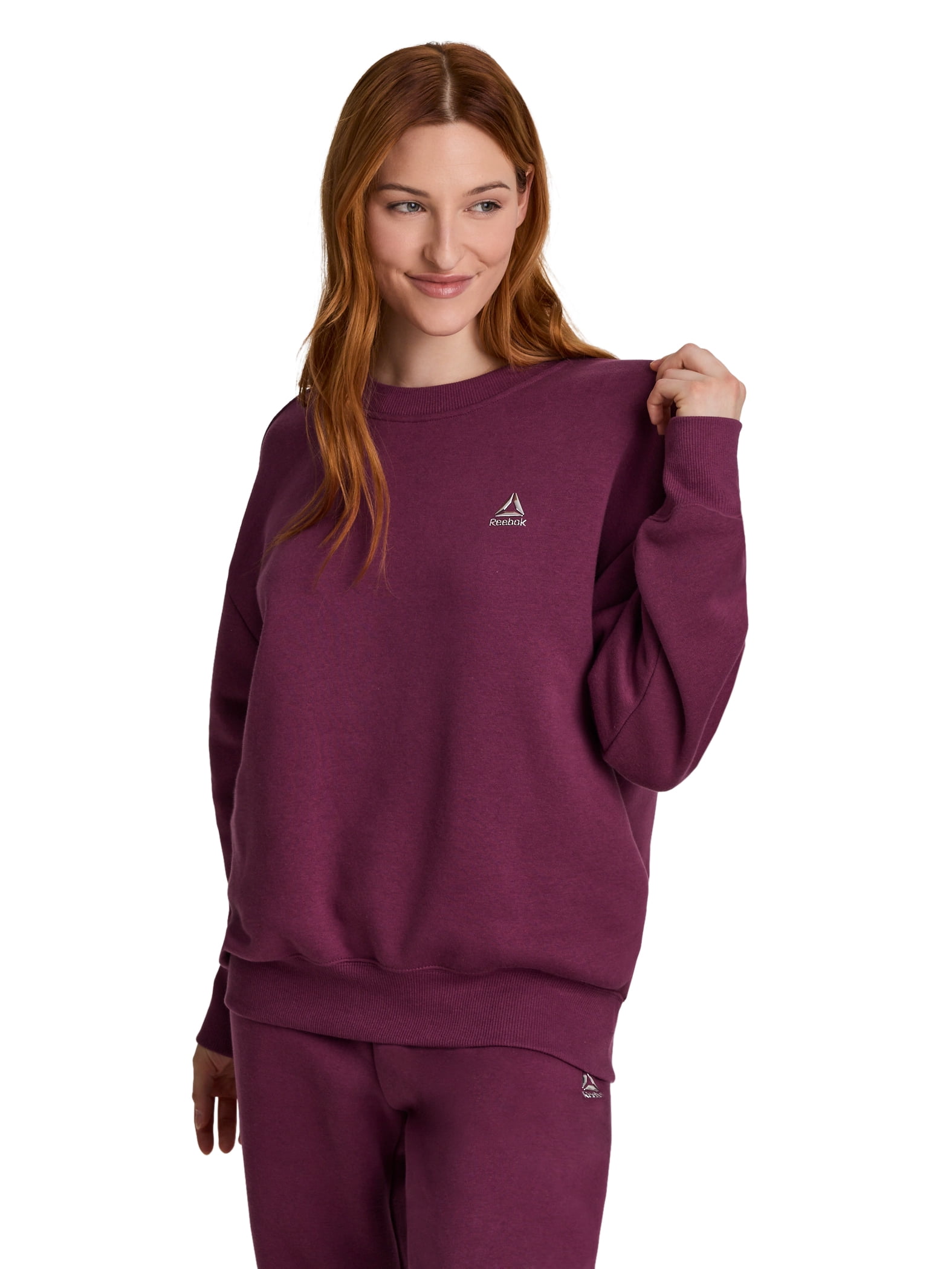 Reebok Women's Game Day Fleece Oversize Crewneck Sweatshirt, Size XS-4X