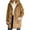 Khaki, variant on LYXSSBYX Womens Winter Coats Women Winter Warm Composite Plush Button Hooded Jacket Outwear Solid Color Coat