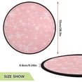 thumbnail image 2 of Coolnut Snowflakes Pink Christmas Christmas Tree Mats Waterproof Tree Skirt, Winter Xmas Holiday Xmas Tree Stand Tray Mat Floor Protector Pad for Holiday Party Decoration, 28.3", 2 of 6