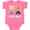 Hot Pink, variant on Inktastic Cats Rule with Cat Heads Boys or Girls Baby Bodysuit