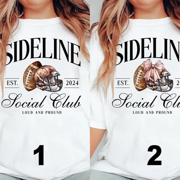 Sideline Social Club Shirt Football Mom Shirt Football Mom Tshirt Football Season Sports S