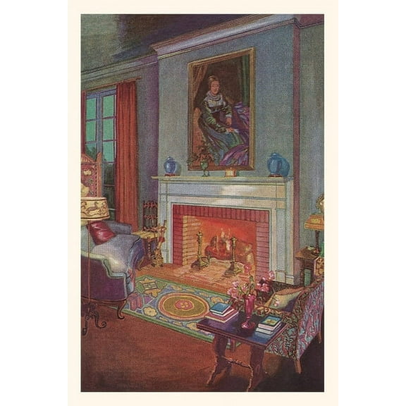 Pocket Sized - Found Image Press Journals: Vintage Journal Cozy Hearth Scene (Paperback)